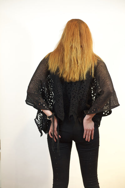 Barcelona Crop Kaftan Black