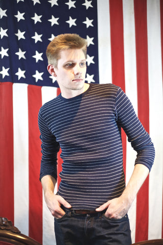 Navy Pinstripe Thermal