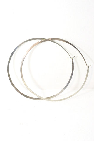 Sterling Silver Hammered Hoop Earings