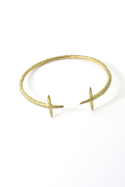 Double Cross Cuff Brass