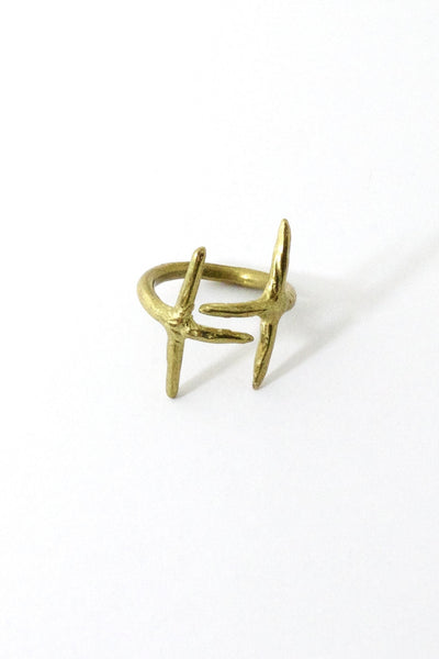 Double Cross Ring Bronze