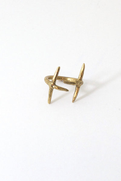 Double Cross Ring Bronze