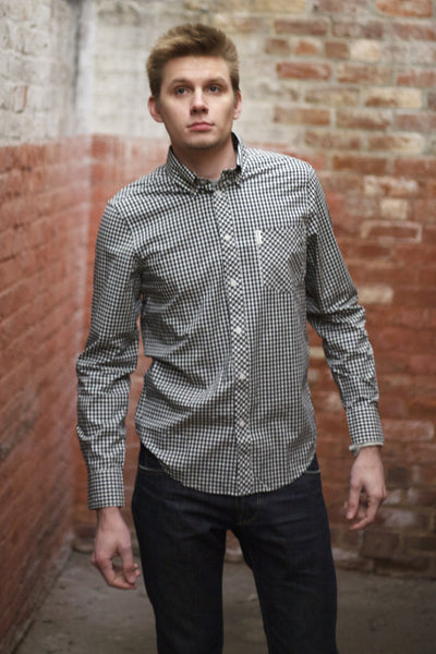 Black Gingham Mod Shirt