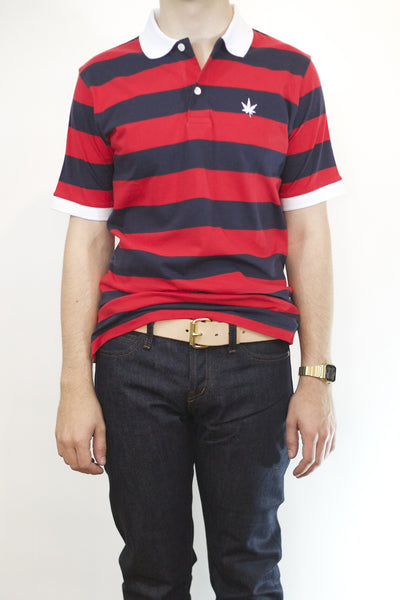 Wide Stripe Jersey Polo