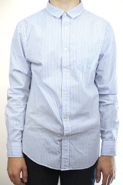 Textured Gingham Check Long Sleeve Shirt