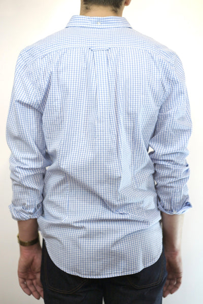 Textured Gingham Check Long Sleeve Shirt