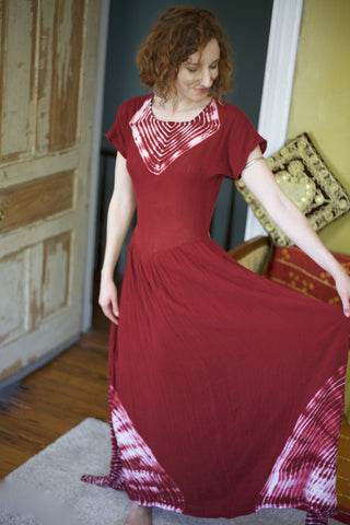 Navajo Dress Deep Red