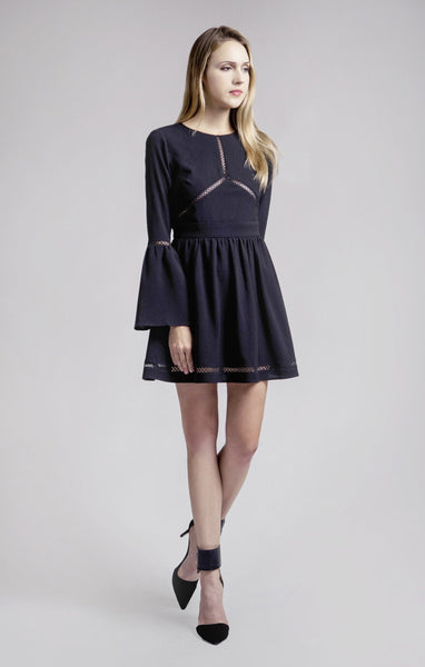 Overlap Pleated Dress