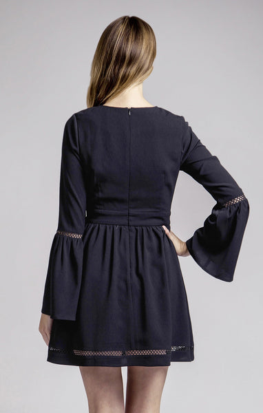 Overlap Pleated Dress