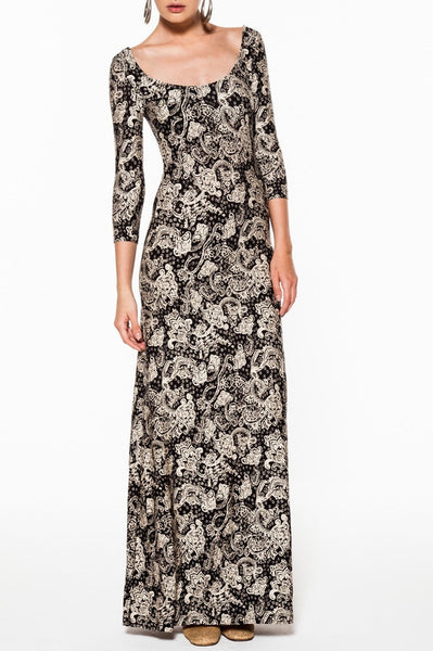 Lee Maxi Dress-Black Rosewood